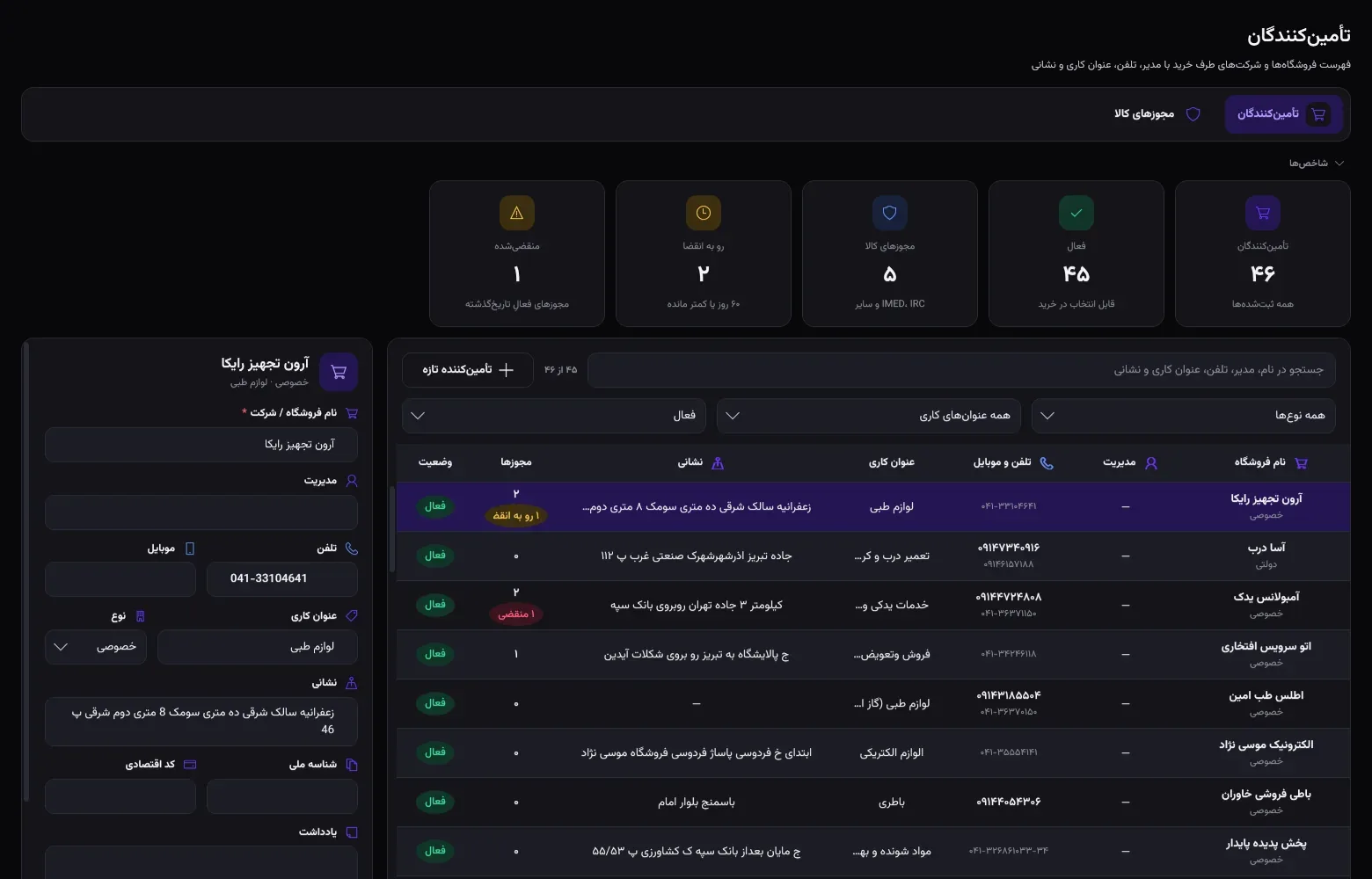 تصویر سامانه تدارکات